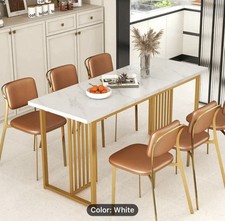 63” GoldLarge Dining Table