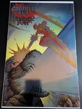 Godzilla VS Fantastic Four #1 2025 - Marvel Comics - Variant Bagley Foil Cover.