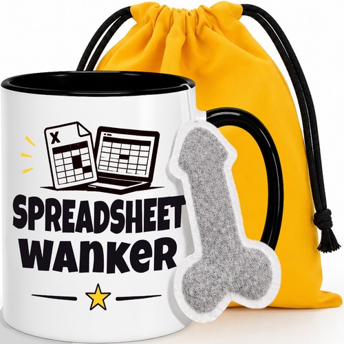 Spreadsheet wanker mug - wanker,