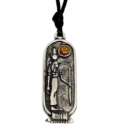 Isis goddess pendant - goddess, cartouche