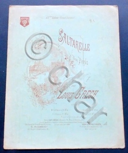 Sheet music saltarelle - -,