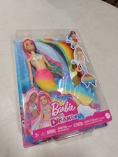 Barbie GTF89 Dreamtopia Rainbow Magic Mermaid Doll with Rainbow Hair and...