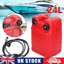 24Ltr Portable Boat Fuel Tank 3M Fuel line Guage & Yamaha Outboard Connector UK