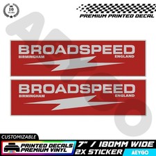 2x BROADSPEED Vinyl Sticker Decal Car Window Bumper Race Livery Mod Sponsor