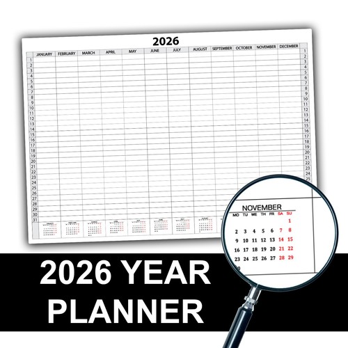 2026 year planner wall - planner,