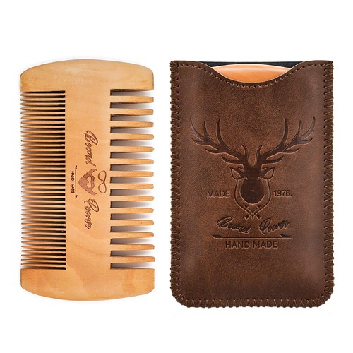 Wooden beard comb - comb, &