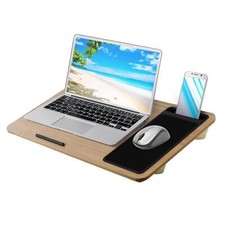 Lap Desk Portable Laptop Tray With Phone Slot Mouse Pad Laptray with Cushion