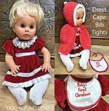 VINTAGE 70/80's First Love Dolls Clothes Christmas Oufit 4 pieces