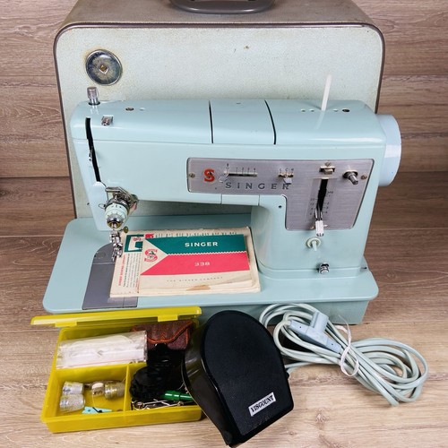 Singer 338 vintage - blue, sewing