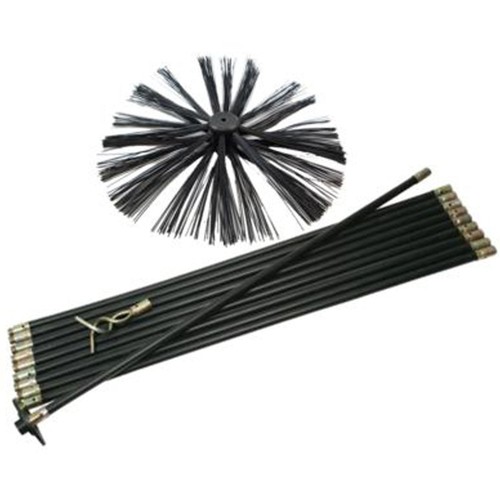 Chimney sweeping brush and - sweeping,