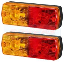 2x UNIVERSAL TRACTOR/TRAILER REAR COMBINATION STOP/TAIL/INDICATOR LIGHTS LAMPS