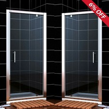 ELEGANT Pivot Shower Door Enclosure Walk In 6mm Glass Screen Cubicle 700-1000mm