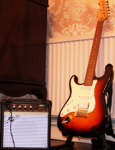 Left handed electric guitar - left,