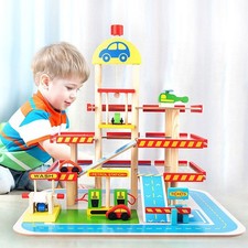Wooden 3 Storey Garage Toy Kid