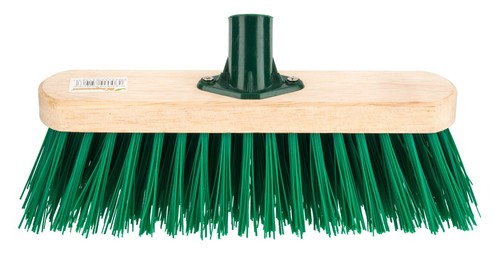 Green outdoor broom - 12",