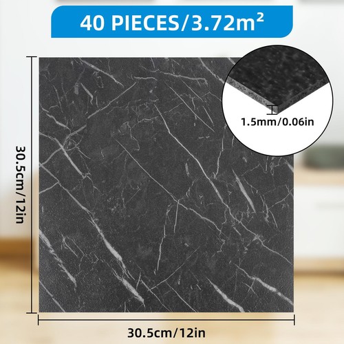 40pc marble vinyl - floor, tiles