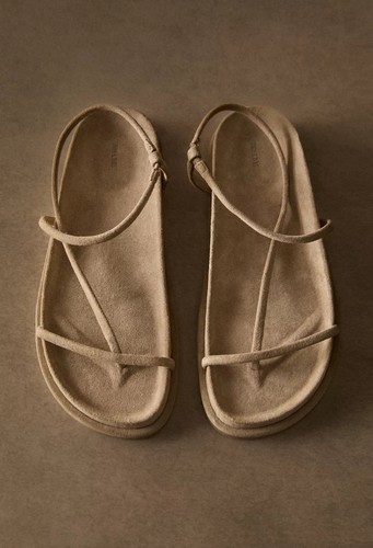 Zara sand suede sandals - sandals., size