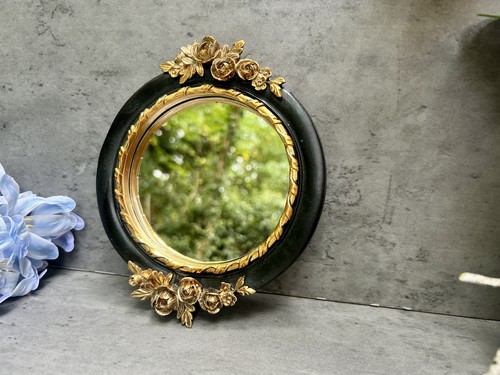 Round wall mirror - wall, frame