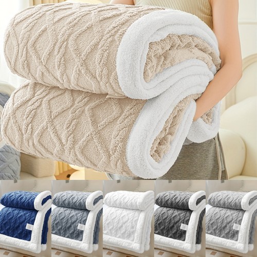 Sherpa fleece throw blanket - fleece,