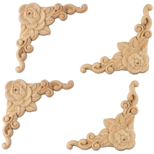 4pcs wooden carved corner - carved,
