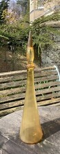 1960s Tall Yellow Glass Genie
