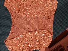 gold sequin shrug size 10