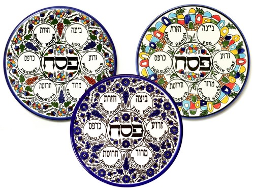 Armenian ceramic seder plate - armenian,