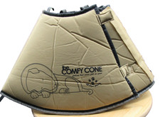 The Comfy Cone Pet Recovery Collar Large 25cm Soft Protective Dog Cat Cone Tan