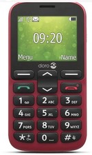 Doro 1380 Senior Unlocked 2G Dual SIM Mobile Phone with 2.4" Display (Red)