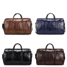Mens Travel Sports Women Luggage Handbag Leather Duffle Cabin Gym Large Bag