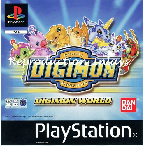 Digimon world ps1 front back - ps1,
