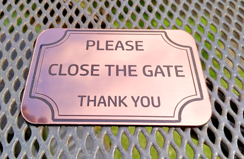 Please close the gate sign - gate,
