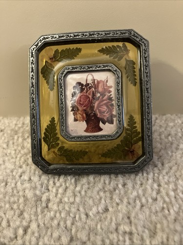 Vintage rose basket pressed - vintage,
