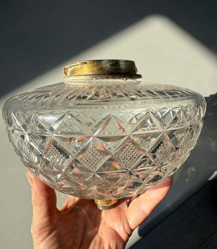 Antique lead cut glass - antique,