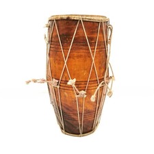 Handmade Dholak Drum Rope Style Traditional Percussion Instrument