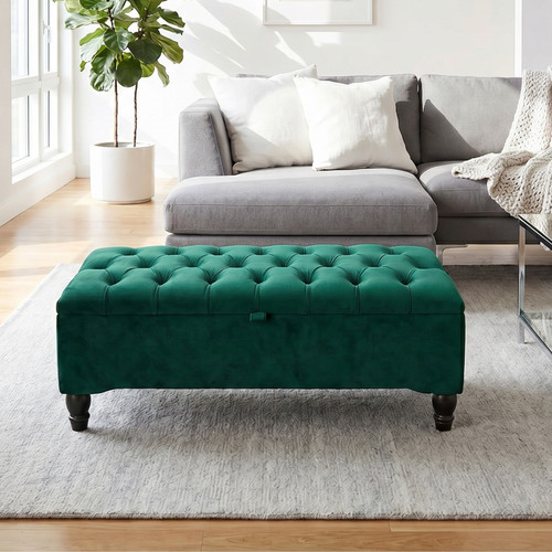 Ottoman storage box footstool - ottoman,