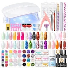Nail Kit Lamp, 100+ Tips, Gel