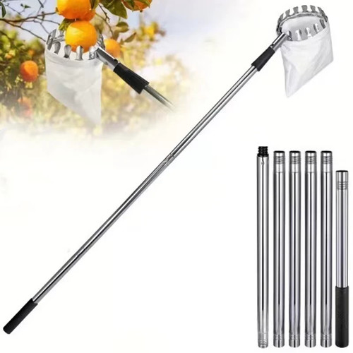 Telescopic fruit picker - telescopic, pole