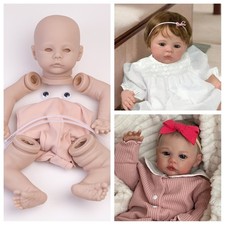Unpainted 16in Reborn Baby Dolls Kit Vinyl Silicone Newborn Dolls Kits DIY Gift