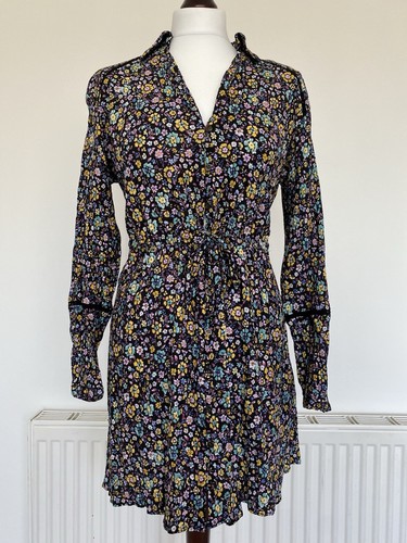 Zara black floral shirt - black, dress