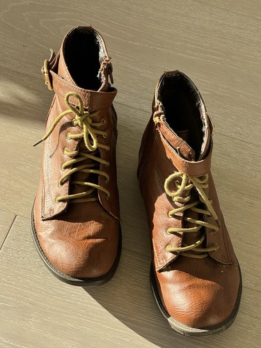 Retro brown lace ankle - retro, lace-up