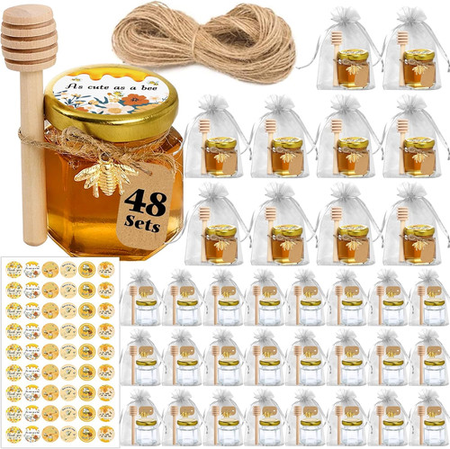 Pack mini honey jars party - 48,