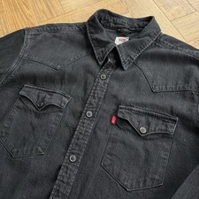 Levi's Denim Shirt Mens Black
