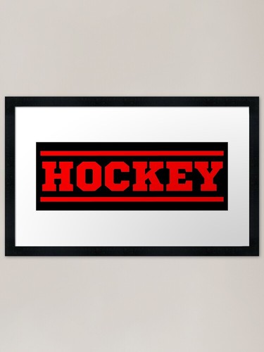 Hockey jersey text framed art - framed,
