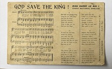 WW1 God Save The King Postcard