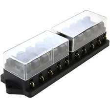 10 Compartment Fuse Box Holder Box ATO ATC Universal 12 24V Car Truck Boat