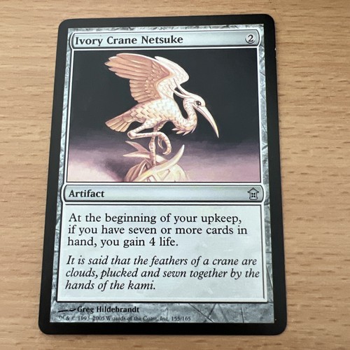Mtg ivory crane - -, netsuke