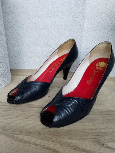 Vintage 80s rayne navy blue - 80s,