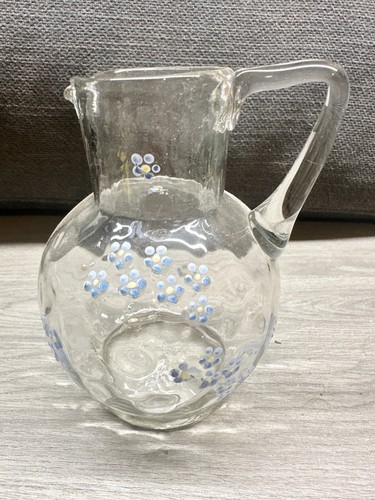 Vintage clear enamel blue - clear,