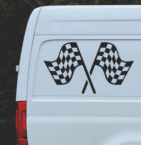 Chequered flag racing car - flag,